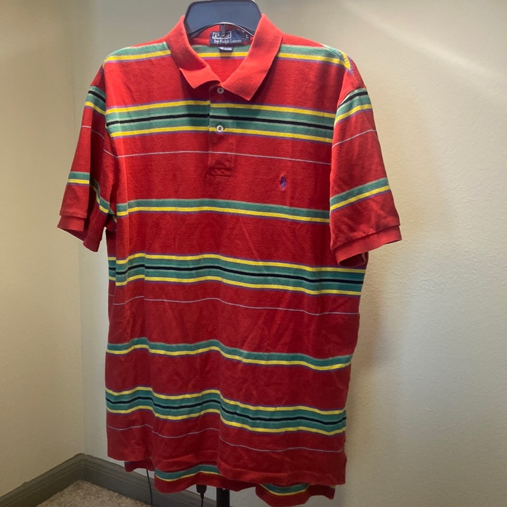 Red striped Polo RL Collar shirt New multicolor 2023